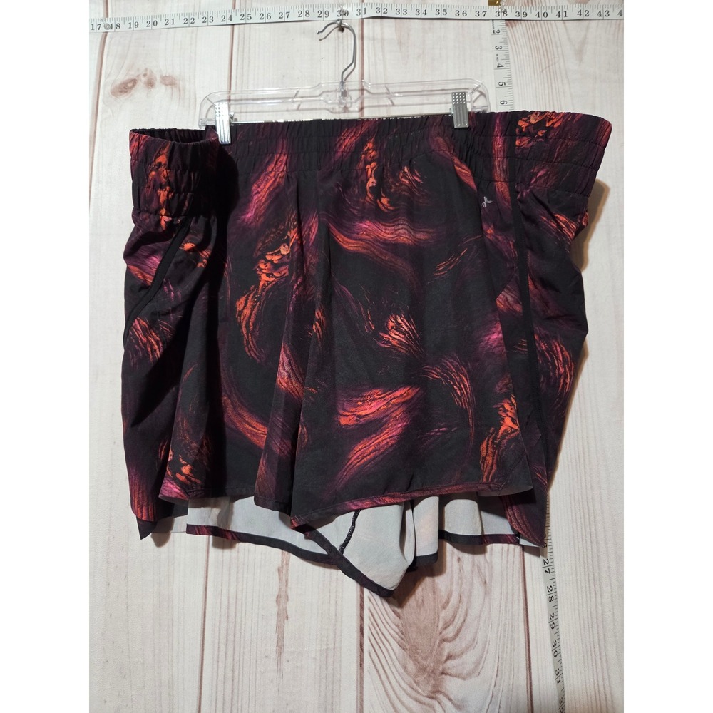 Xersion Womens 4X Plus Quick-Dry Running‎ Shorts Athletic Skirt Pink Black Swirl